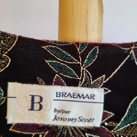 Vintage Braemar by Jeremy Scott Paisley  Velvet Jacket Size 12 - Picture 8 of 11